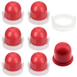 SGQTGIMU Pack of 6 494408/694394 Carburettor Primer Bulb, Fuel Pump Carburettor Primer Piston, Primer Bulb, Carburettor Replacement Parts for Briggs & Stratton Lawn Mower Lawn Mower Tractor (Red)
