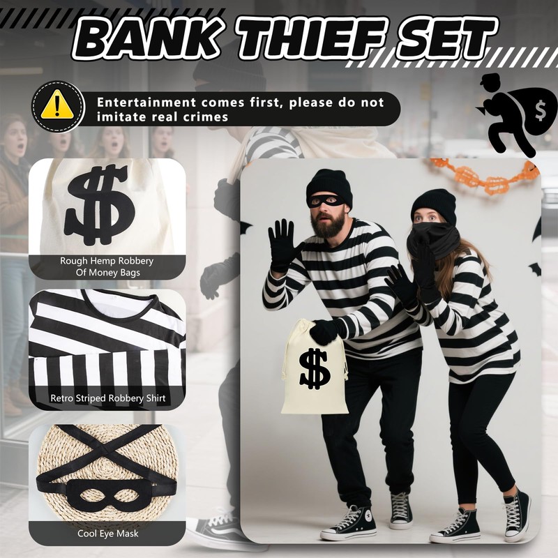 Burglar Costume Adults (L)