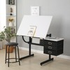 MegaChoice Drafting Table Art Desk with Stool, Adjustable Drawing Art