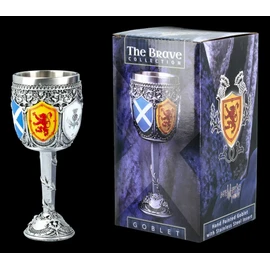 Figuren Shop GmbH Medieval Knight Goblet of the Brave Goblet Silver Wine Goblet Goblet Decorative Item with Stainless Steel Insert Height 18 cm Capacity Approx. 200 ml
