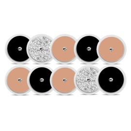 Diasticker® - Sticker for Freestyle Libre 2 Sensor - Set of 10 Black & White