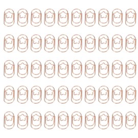 YOKIVE 50 Pcs Paper Clip, Star-Shaped Cute Bookmark Clips, Keep Table Neat, Great for Office, Art, Home, Daily Use (Rose Gold, 0.9-inch)