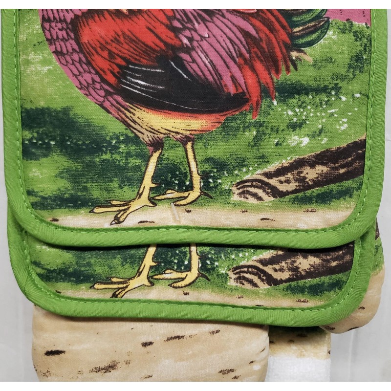 Premius 5pc Kitchen Set: 2 Jumbo Pot Holders, 1 Oven