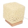 Rattan Table Lamp with LED Bulb USB Powered Decorative Hand