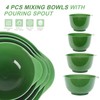 BoxedHome 4 Quart Large Plastic Mixing Bowls, Microwave Safe Mixing