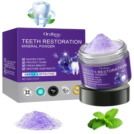 Teeth Restoration Mineral Powder, 50g Dental Restoration Mineral Powder, Natural Tooth Whitening Essence, Effective in Strengthening Teeth and Gums, Freshen Breath
