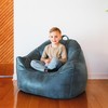 Big Joe Hug Bean Bag Chair, Basalt Blue, Vegan Suede,