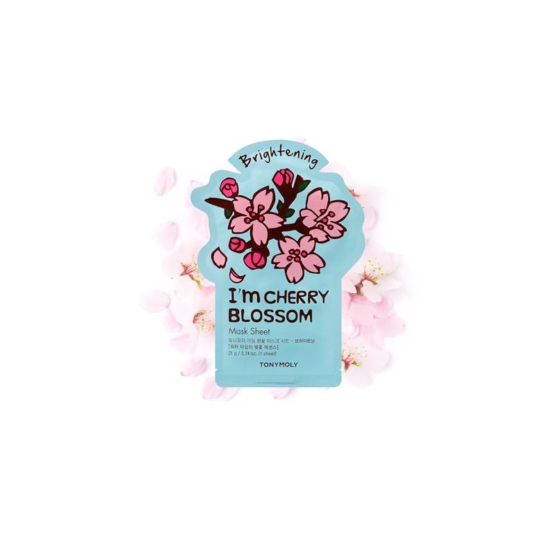 TONYMOLY I’m Cherry Blossom Sheet Mask – Korean Hydrating &