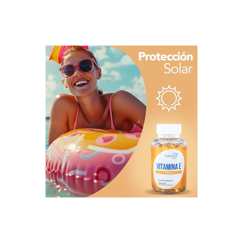 Vitamina E con Omega 3, 120 Softgels | Antioxidante, Salud