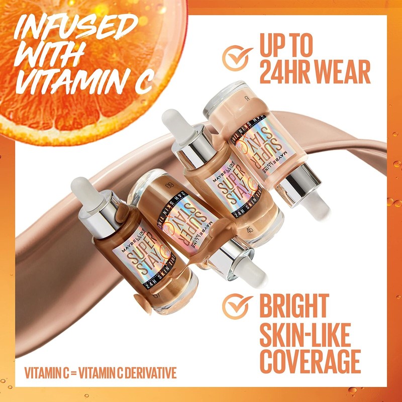 Maybelline Super Stay Skin Tint Foundation with Vitamin C 1