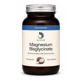 Deadsea Magnesium Bisglycinate with Coconut Water Minerals - 90 Capsules - Highly Absorbable Chelated Magnesium - Supports Rest & Muscle Recovery - Gentle on Stomach - Zero Additives - Made in the UK
