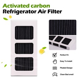 Refrigerator Air Filter Replacement for Frigidaire Pureair Ultra 2, Pureair Ultra ii, Electrolux 242047805, 5303918847, EAP12364179, Effective Filtration with Activated Carbon Filter (3 Pack)