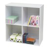 KB Designs 2 Tier Open Shelf Bookcase Storage Organizer, White
