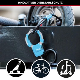 MASTER LOCK Cable Lock with Key [Cable 1m] 8275EURDPROBLU - Ideal for Scooter, Bike, Pushchair, Sports Equipment, Blue