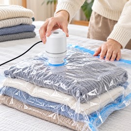 Electric Air Pump for Vacuum Storage Bags – American Plug Compression Tool for Clothes & Bedding Storage