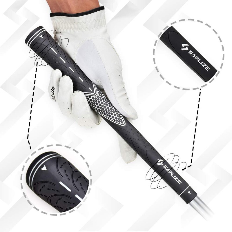 SAPLIZE 13 Golf Grips, Anti-slip Rubber Golf Club Grips, Standard