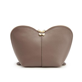 Kattee Heart Shaped Cosmetic Bag,Khaki