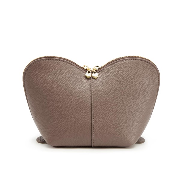 Kattee Heart Shaped Cosmetic Bag,Khaki