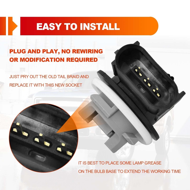 2pcs Turn Signal Light Bulb Socket Front Tail, Light Lamp