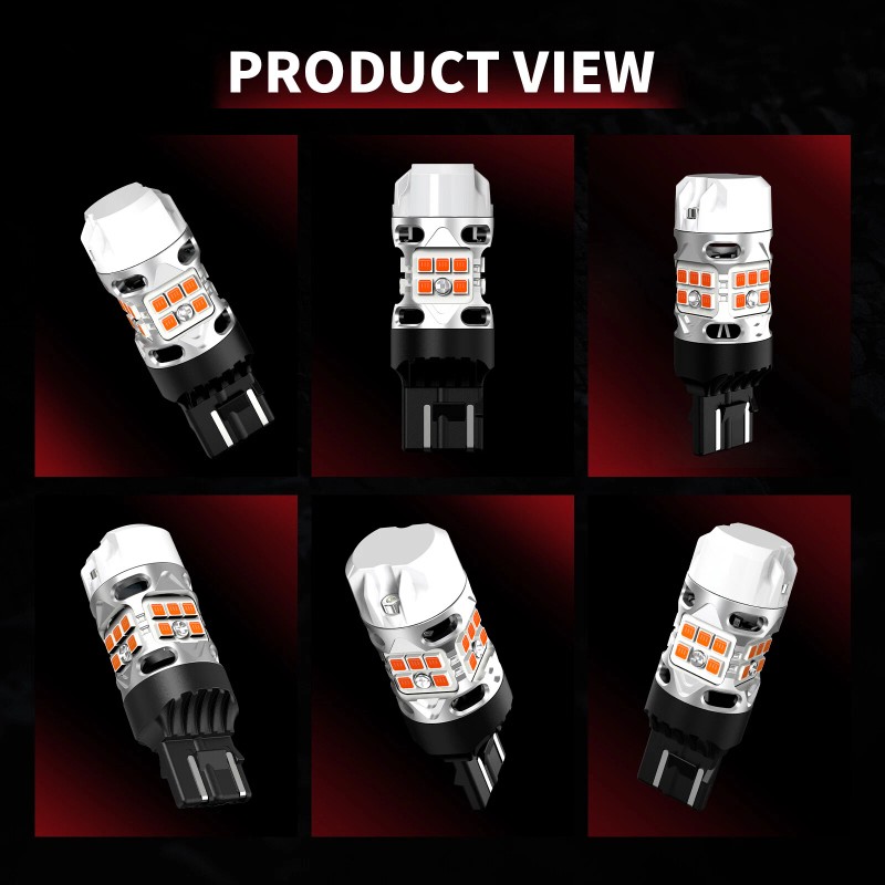 Lasfit 7443 7444 LED Front Turn Signal Light Bulbs Amber