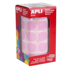 APLI Kids - Rotolo di gommini rotondi Rotondo Ø 20 mm Rosa