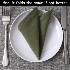 Urby Eco Hanky 10x10in Reusable Linen/Cotton Napkins. Small Cloth Napkins. Eco Friendly. Ideal Use As Kids Napkins for Lunch. Dinners. Occasions Like Weddings,Birthday,Cocktail Parties. (LGN,12pk)