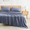 Andency Dark Blue Grey Sheets Full Set 4 Pieces, Super
