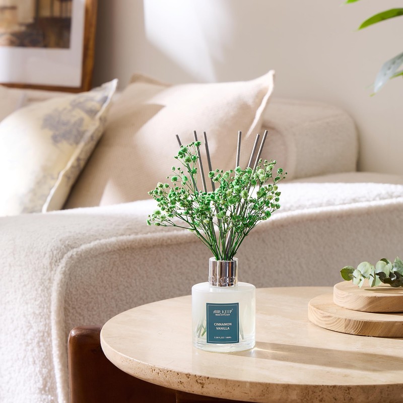 Airkeep Reed Diffuser Set,3.38 fl oz (100 ml) - Cinnamon