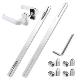 2 Stück Vierkantstift 8mm x150mm, Türgriff Spindelstange, Türbeschlag Vierkant Stift, Drückerstift 8mm für Türgriff, mit 8 Schraube und Griff, für Türgriff Schlitzleiste, Türschloss Innentür