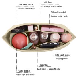 Organizador de bolso para Le Pliage Le Pliage Neo (grande) organizador de bolsas de mano, 1012beige-M