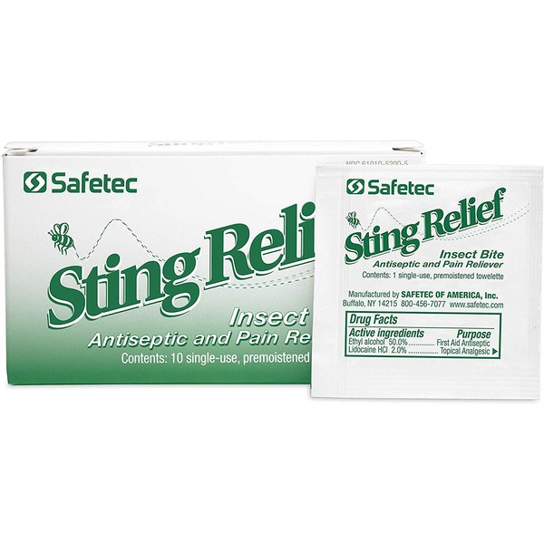 Safetec Sting Relief, 10 Packet Box