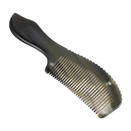 DOITOOL Natural Ox Horn Comb Handmade Buffalo Horn Fine Tooth Hair Combs with Handle Portable Massage Comb Anti- static Elegant Hairdressing Comb for Women Girls