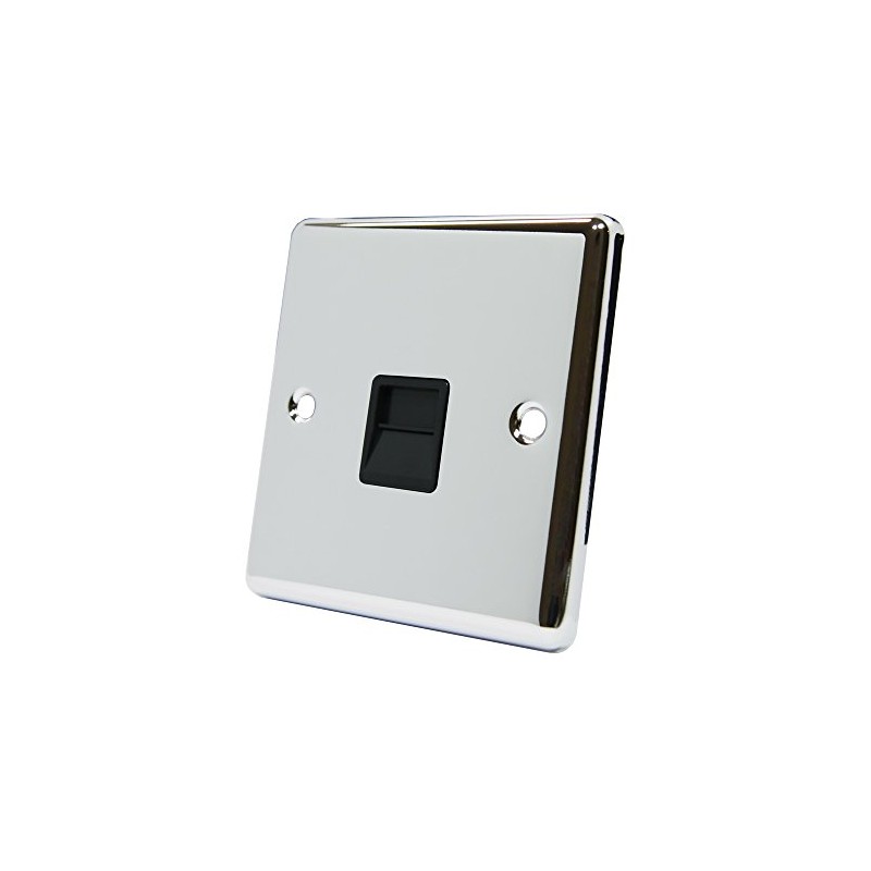 AET CPCTELSBL Polished Chrome Classical Telephone Slave Black Insert-BT Phone