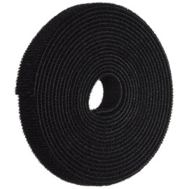 C2G 29852 Hook-and-Loop Cable Wrap, TAA Compliant, Black (10 Feet, 3.04 Meters)