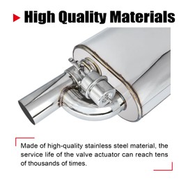 Valvetronic Exhaust Cutout 2.5 Inch, Electric Exhaust Valve Muffler Cat Back Exhaust System Kit Vacuum Pump