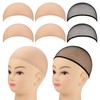 CCbeauty Pack of 6 Wig Caps, Nylon Hair Net for