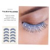 Outanaya Long and Fluffy Fake Lashes 5 Pairs Rhinestones Bold