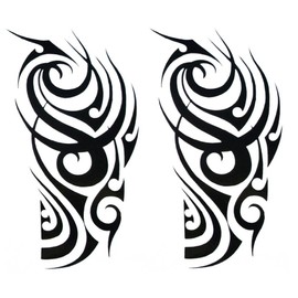 2 Blätter Temporäres Tribal Tattoo Arm Tattoo Oberarm Tattoo Fake Tattoo WX144x2