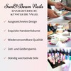Sun&Beam Nails Handgefertigte Nagelspitzen Kurz Mandelförmig Nägel zum Aufkleben in