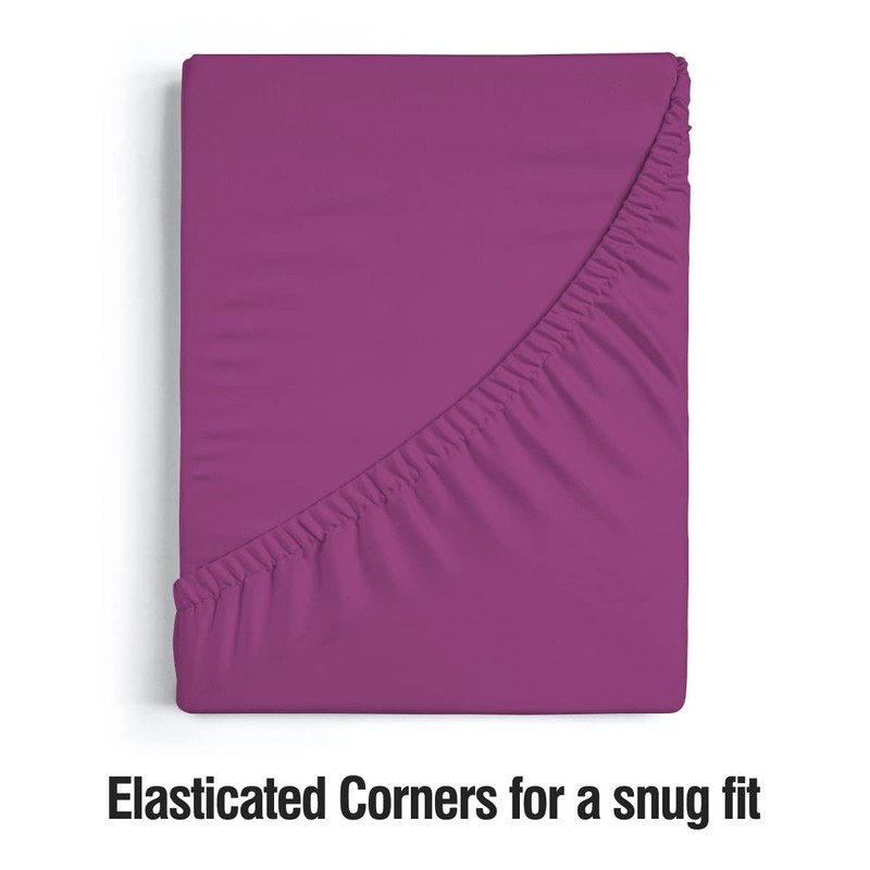 MistyMorning Extra Deep Fitted Sheet 16''/40cm, Egyptian Cotton bed sheets