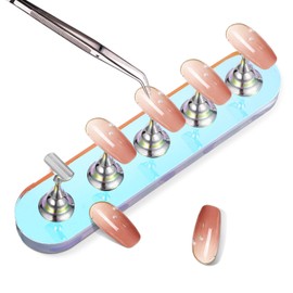 Healeved Nail Stand Display - Acrylic DIY Nail Holder Nail Accessories, Reusable Nail Table Nail Stand for Painting Nails, Nail Practice, Homes and Salons DIY Nail - Nail Supplies