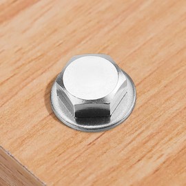 8 Sets 5/16 x 5 Stainless Steel Hex Head Lag Screws with Flat Washers & Bit, Heavy Duty Wood Screws, Rust-Proof Exterior Fasteners for Deck, Fence & Construction