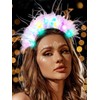 Catery Feather Headband Light Up Headbands Rave Costume Hair Accessories