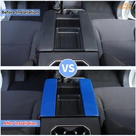 Car Center Console Armrest Protector Cover Compatible with Toyota Tundra 2022 2023 Sequoia 2023 Central Armrest Seat Storage Box Cover Cushion Lid Protector Pad Waterproof Anti-Scratch ABS Accessories