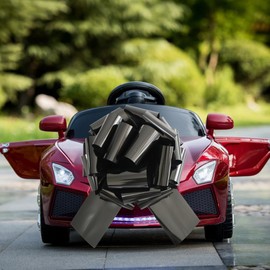 3Pcs Giant Bow for Present,12 Inch Giant Gift Bow Large Bow for Bike Appliances,Children's Cars,New Houses,Christmas,Big Gifts and Other Decorations and Scene Arrangements (Black)