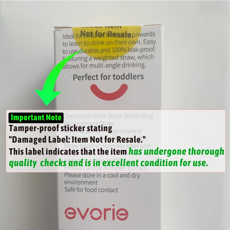 Evorie 360 Weighted Straw Replacement for 7 Oz Sippy Cup,