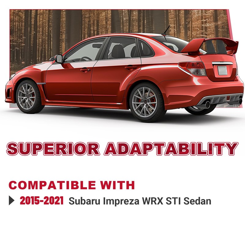 ECOTRIC 2Pcs Spoiler Wing Stabilizer Compatible with 2015-2021 Subaru WRX