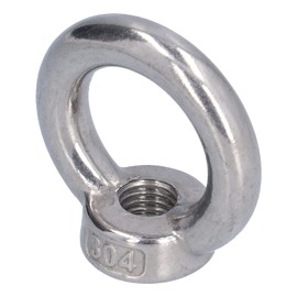 Fafeicy Pack of 10 Ring Nuts, Stainless Steel Lifting Nuts, Heavy Duty Ring Bolts for Marine, Engineering Cranes, Metallurgy, Railway Loading(M4), Nut
