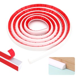 Flexible Quarter Round Molding Peel and Stick Rubber Quarter Round Trim Molding,Self Adhesive Shower Water Barrier Molding Trim for Corner Decor Bathroom Kitchen (3/4” W x 3/4” H x 79” L)