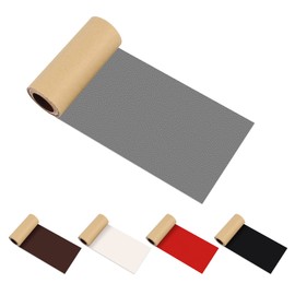 DOCAS Leather Repair Patch Tape Self Adhesive 4x63 inch, Cuttable Leather Repair Tape for Furniture, Vinyl Repair Kit for Car Seats, Upholstery, Couch, Sofa, Bags, Books, Chair, Dark Gray
